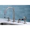 Kingston Brass KS8728DFL 8" to 16" Widespread Kitchen Faucet, Brushed Nickel KS8728DFL - alternate 2